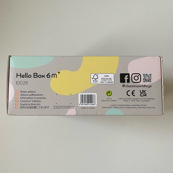 Classic World Hello Box #10028 - Pastel Wood Education Kit For Children 6M+ - Picture 5 of 15